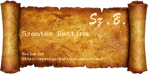 Szentes Bettina névjegykártya