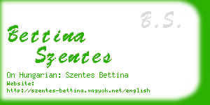 bettina szentes business card